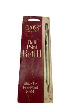 Cross Ballpoint Pen Refill 8514 Fine Point Black Ink Fits All Cross Pens S307